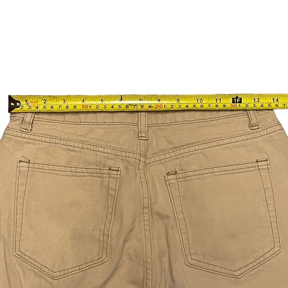 Shein Khaki Straight Leg Pants Jeans Size Small - Picture 3 of 5